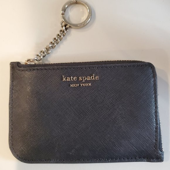 Kate Spade Gray Wallet with Silver Chain - Picture 1 of 4